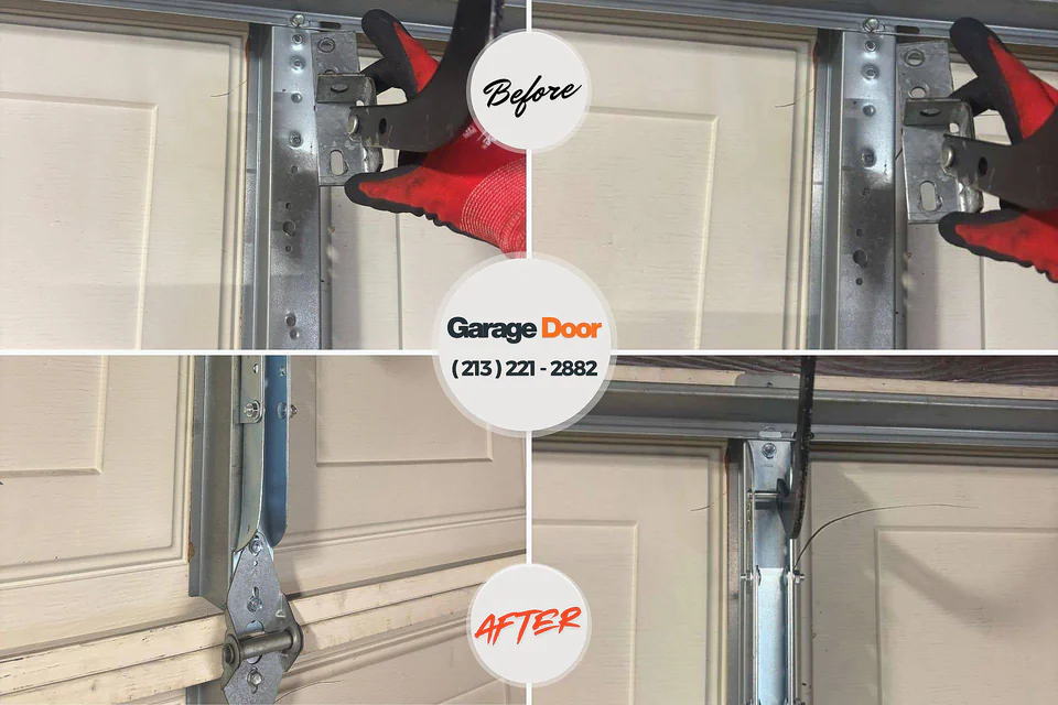 Before and after: garage door repair Sardis City, AL